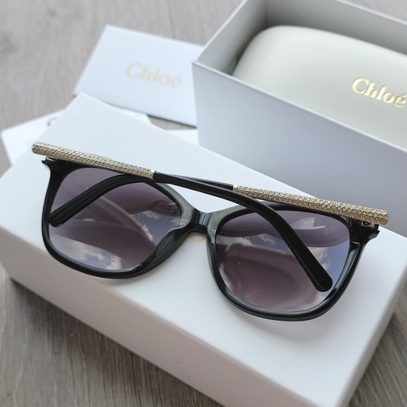 Chloe Sunglasses CE657SR 001 Black Grey Gradient main image 10
